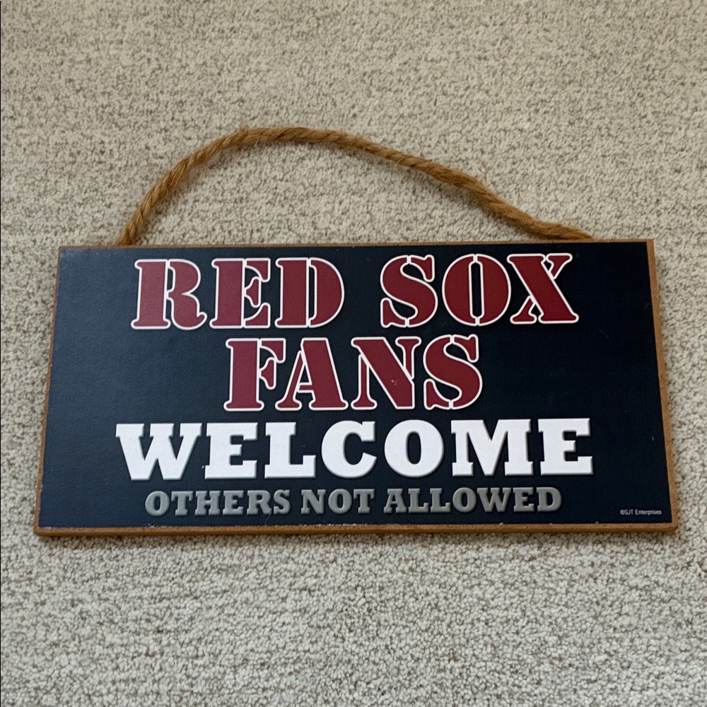 Funny Boston Red Sox Fan Wooden Sign